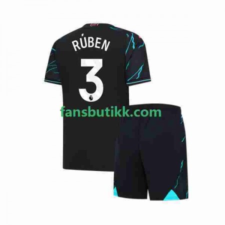 Fotballdrakt Manchester City Ruben 3 Barn Tredjetrøye 2023-2024 Kortermet